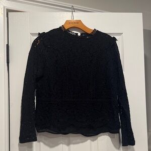 Express Black Lace Blouse